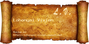Lohonyai Vivien névjegykártya